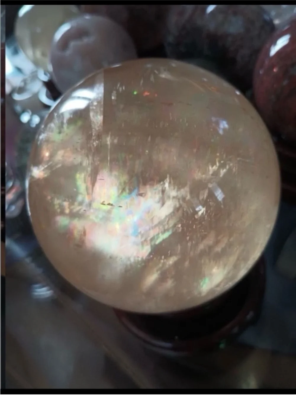 Honey Calcite Sphere HQ RARE FIND